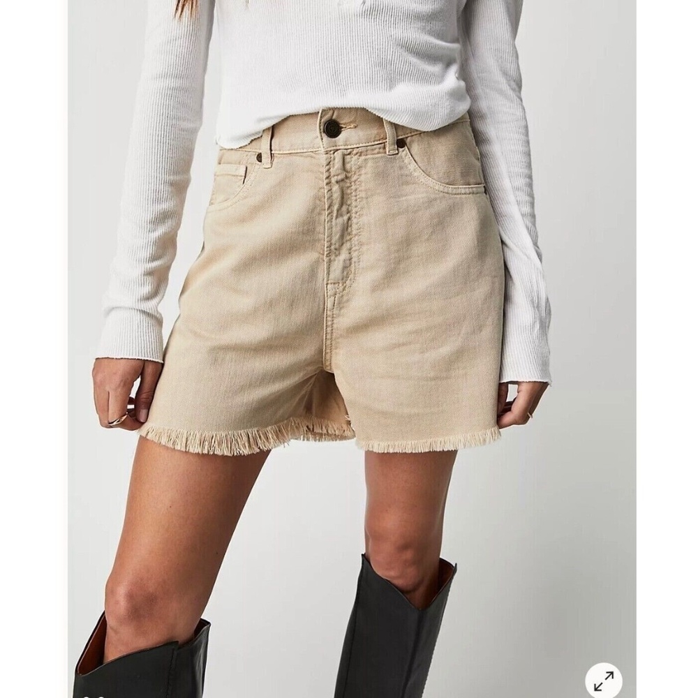 Sandrine Rose X Free People Raw Hem Harem Shorts Sunflower Size 25 - NWT